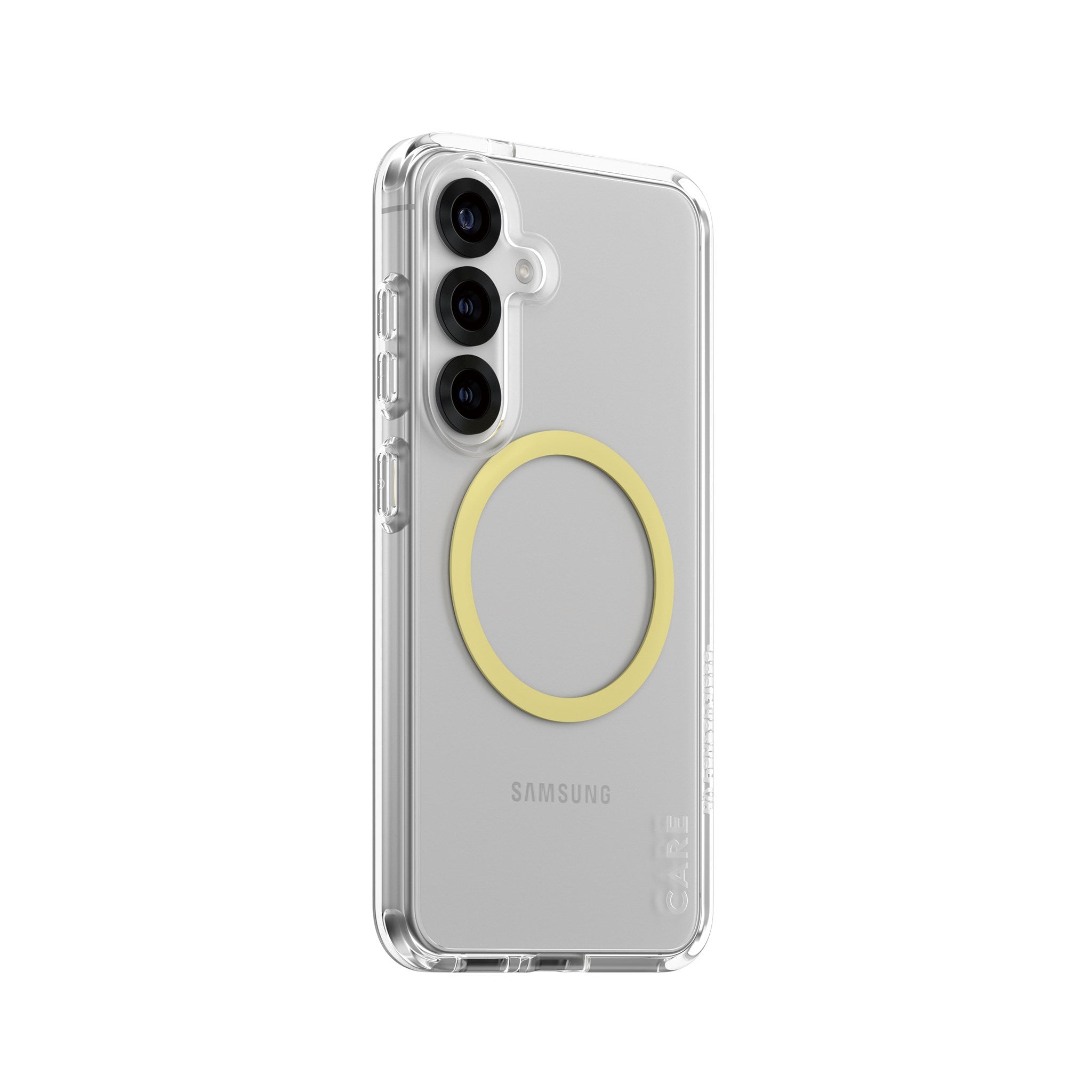 CARE by PanzerGlass® Flagship Case Transparent Urban Combat w. Chardonnay Qi Compatible Samsung Galaxy S25